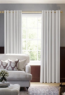 Hampshire (Blackout) Eyelet, Silver - Ready Made Curtains